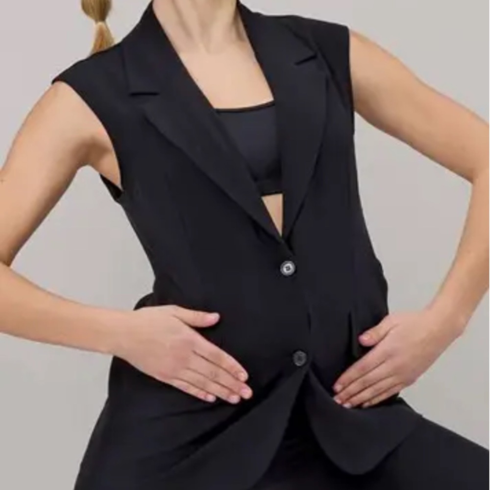 Weissman Mixify Studio Exclusive Black Woven Stretch Suiting Vest – Adult Medium